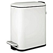 Cosmic Cubo de basura de baño Essentials Slim (5 l, Metal, Blanco) | BAUHAUS