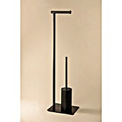 Cosmic Conjunto de escobillero y portarrollos Essentials (Altura: 85,5 cm, Negro, Mate) | BAUHAUS