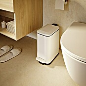 Cosmic Cubo de basura de baño Essentials Slim (5 l, Metal, Blanco) | BAUHAUS