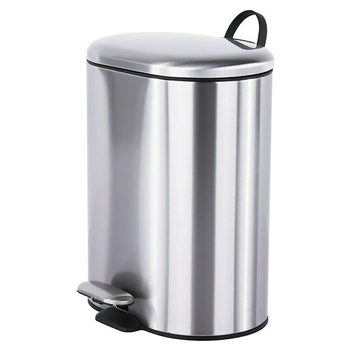 Cosmic Cubo de basura de baño Essentials (5 l, Metal, Inox) | BAUHAUS