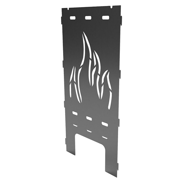 Feuerkorb Seitenteil Flamme (Passend für: Feuerkorb Basis-Set, B x H: 38,5 x 79 cm, 2 mm, Stahl, Grau) | BAUHAUS