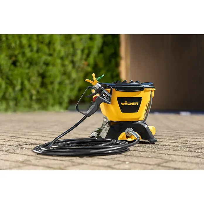 Wagner High Efficiency Airless Farbsprühsystem Control 150 M - 350 W, Förderleistung: 0,9 l/min - Die Wagner Farbspritzpistole, ein professionelles Werkzeug zum einfachen und effizienten Auftragen von Farbe auf verschiedene Oberflächen.