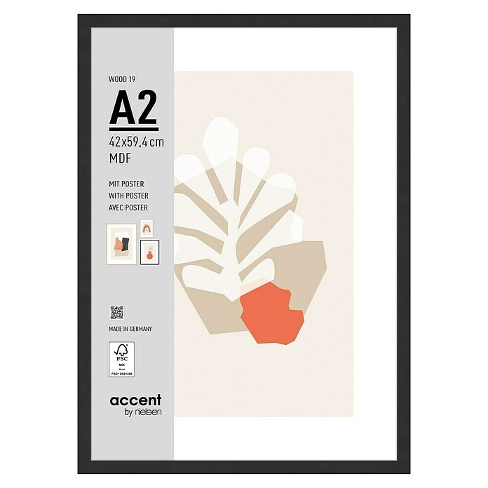 Accent Holzrahmen Wood (DIN A2/42 x 59,4 cm, Schwarz) | BAUHAUS