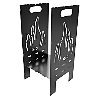Feuerkorb Basis-Set (Ø x H: 38,5 x 79 cm, Stahl, Anthrazit)