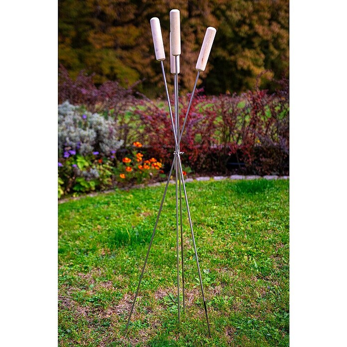 Grillspieß (Länge: 110 cm, Edelstahl, Silber) | BAUHAUS