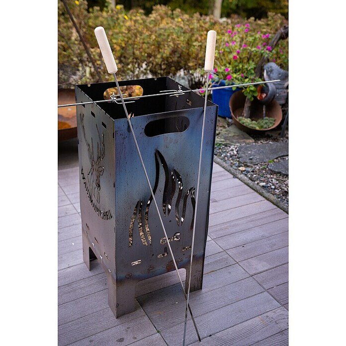Grillspieß (Länge: 110 cm, Edelstahl, Silber) | BAUHAUS