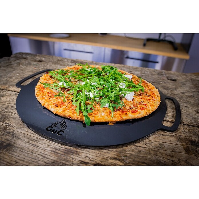 Pizzastein (L x B: 40 x 35 cm, Stahl, Anthrazit) | BAUHAUS