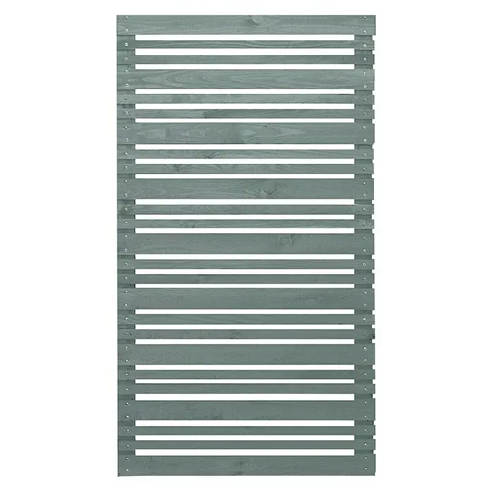 Sichtschutzelement Gotland - B x H: 89 x 144,6 cm - Grauer Holzzaun mit horizontalen Brettern und kleinen Zwischenräumen, ideal für den Garten. Schützt die Privatsphäre.
