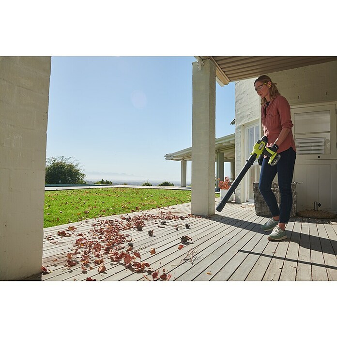 Ryobi ONE+ Akku-Laubbläser RY18BLCXA-0 (18 V, Ohne Akku, Blasgeschwindigkeit: 241,4 km/h, Blasleistung: 6,51 m³/min) | BAUHAUS