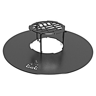 Grillplatte Set 57 (Durchmesser: 54,5 cm, Stahl, Anthrazit)