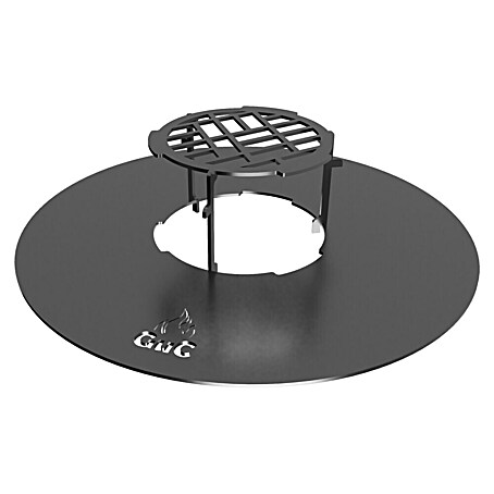 Grillplatte Set 57 (Durchmesser: 54,5 cm, Stahl, Anthrazit)