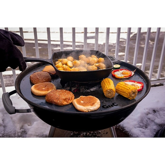 Grillplatte Set 57 (Durchmesser: 54,5 cm, Stahl, Anthrazit) | BAUHAUS