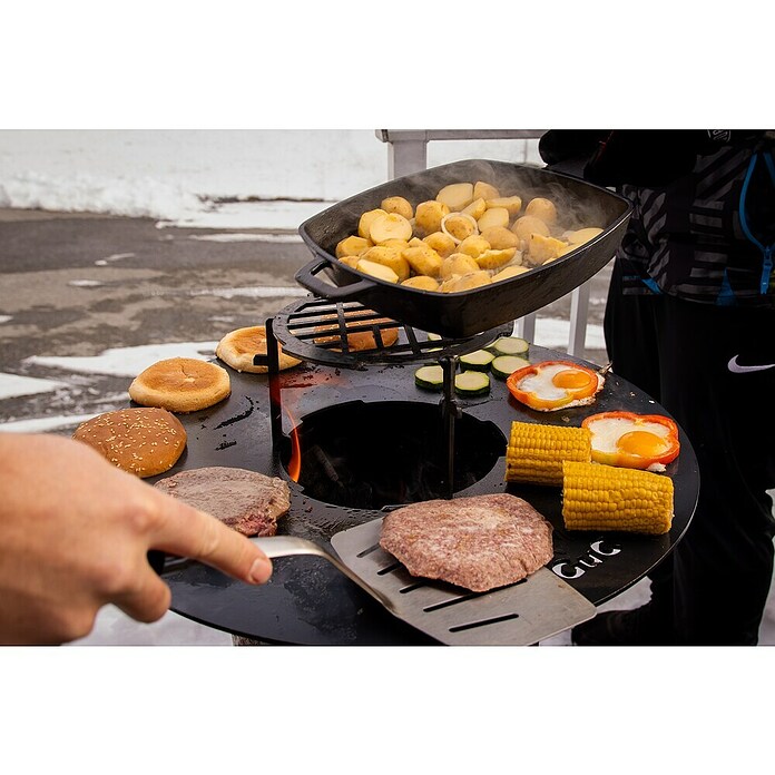 Grillplatte Set 57 (Durchmesser: 54,5 cm, Stahl, Anthrazit) | BAUHAUS