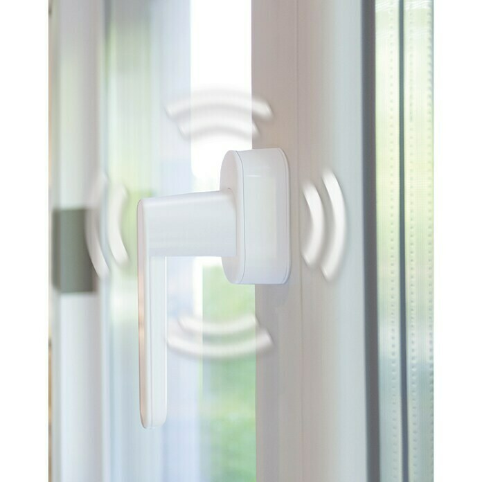 Schellenberg Alarm-Fenstergriff (Vierkantstift: 32 mm, Weiß, DIN Anschlag: Links/Rechts)