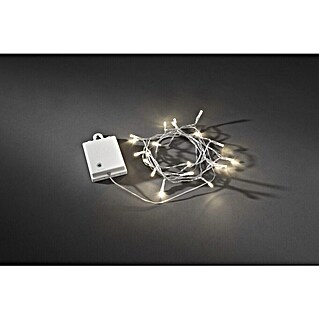 Konstsmide LED-Lichterkette (Außen, Lichtfarbe: Warmweiß, Batteriebetrieben, 1,9 m, Klar)