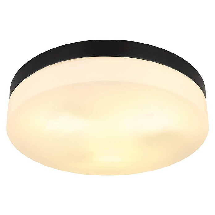 Globo Außenwand- & Deckenleuchte Vranos (60 W, Ø x H: 30 x 6,5 cm, Anthrazit, IP44) | BAUHAUS