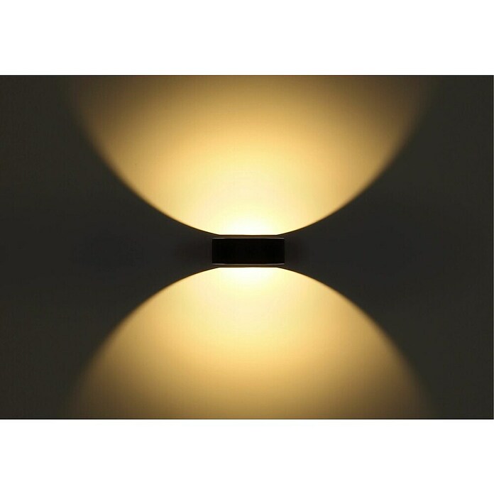 Globo LED-Außenwandleuchte Slice (7 W, 15,6 x 16 x 5,5 cm, Anthrazit, IP54) | BAUHAUS