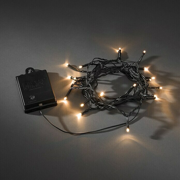 Konstsmide LED-Lichterkette (Außen, 20-flammig, Kabellänge: 1,9 m, Lichtfarbe: Bernsteinfarben)
