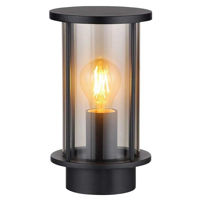 Globo Vanjska zidna svjetiljka Gracey  (60 W, 14,3 x 14,3 x 25,2 cm, Crna, Zadimljeno staklo, IP54) | BAUHAUS