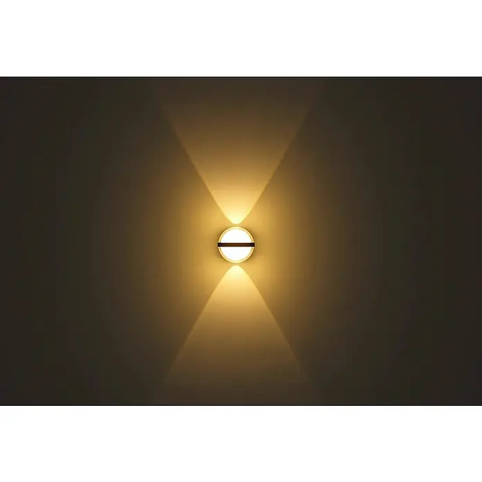 Globo LED-Außenleuchte Illi - Farbe Gehäuse: Weiß, IP54, 12 W - Wandleuchte mit kreisförmigem Design und warmem Lichtschein, die eine moderne Atmosphäre schafft und einladend wirkt.