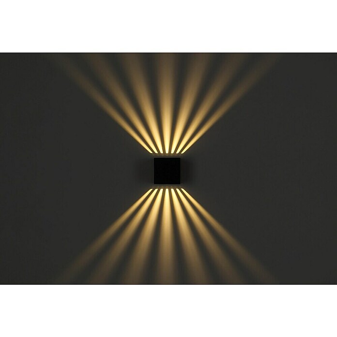 Globo Außenwandleuchte Illi (6 W, Schwarz, 10 x 10 x 10 cm, IP54) | BAUHAUS