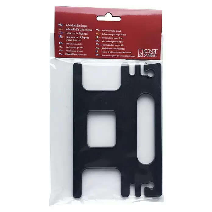 Konstsmide Lichterkettenwickler - Schwarz, Kunststoff - Schwarze Kunststoff-Kabeltrommel für Lichterketten.