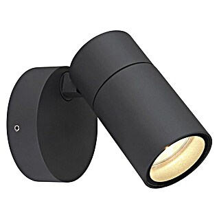 Globo Vanjska zidna svjetiljka Piper (Ø x V: 6 x 11,8 cm, 35 W, Crna, IP44)