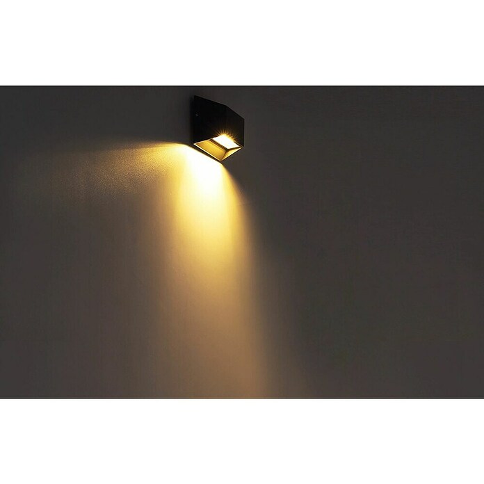 Globo Vanjska zidna svjetiljka Honna  (7 W, D x Š x V: 6,5 x 14,5 x 10 cm, Antracit siva, IP54) | BAUHAUS