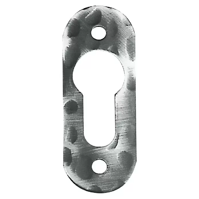 Lienbacher Rosette Port 388 - Schmiedeeisen, Schwarz - Gehämmertes Metall-Schlüssellochschild mit Befestigungslöchern.