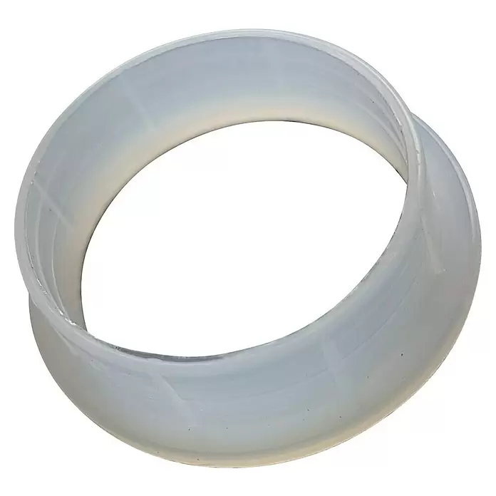 Lienbacher Drücker Lager-Set - Durchmesser: 20/18 mm, Kunststoff, Weiß, 4 Stk. - Durchscheinender weißer Möbiusband-Ring, wahrscheinlich aus Silikon oder Kunststoff.