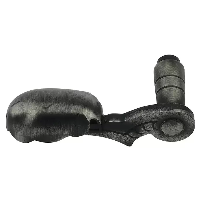 Lienbacher Zimmertürgarnitur Dorella - Stärke Tür: 40 mm - 50 mm, Aluminium, Grau, DIN-R - Dunkles, metallisch strukturiertes Bauteil mit geriffeltem Griff.