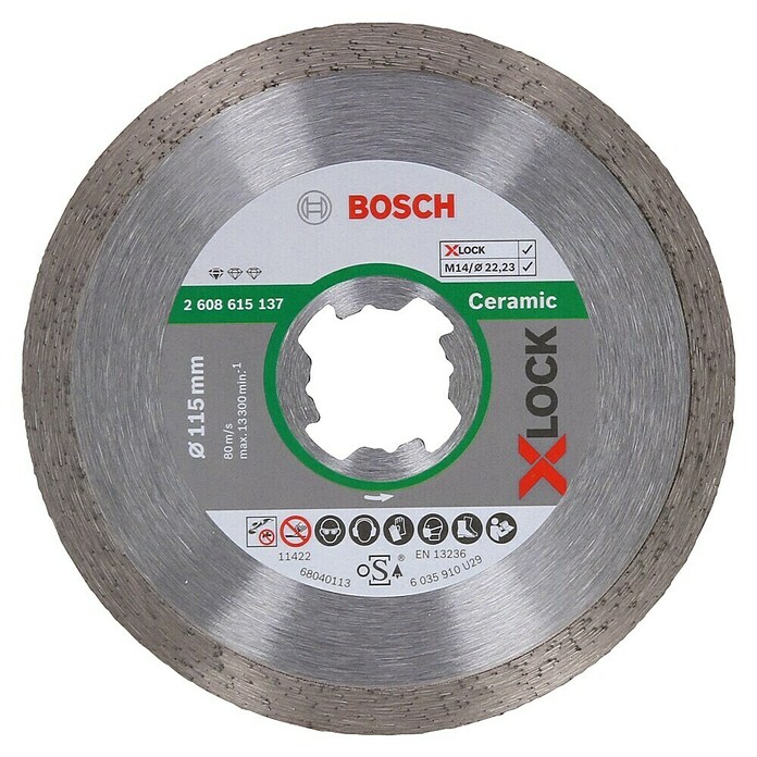 Bosch Doorslijpschijven X-Lock Ceramic (Diameter: 115 mm, Geschikt voor: Baksteen) | BAUHAUS