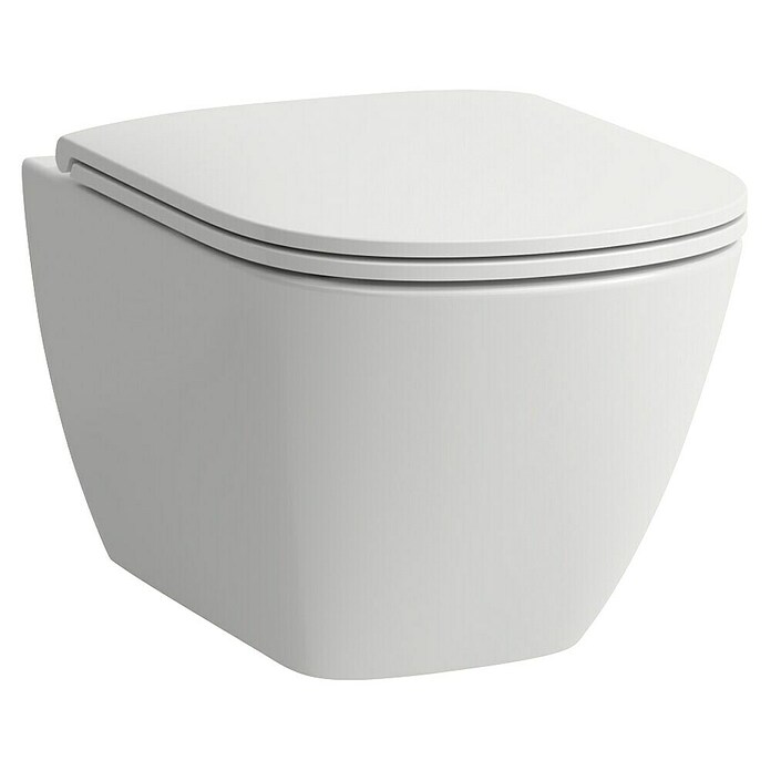 Laufen Spülrandloses Wand-WC Lua (Ohne Spezialglasur, WC Abgang: Waagerecht, Weiß) | BAUHAUS