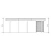 SKAN HOLZ Carport (Außenmaß inkl. Dachüberstand (B x T): 5,57 x 7,08 m, Doppelcarport, Schiefergrau) | BAUHAUS
