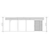 SKAN HOLZ Carport (Außenmaß inkl. Dachüberstand (B x T): 5,57 x 7,08 m, Doppelcarport, Anthrazit) | BAUHAUS