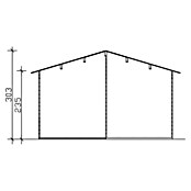 SKAN HOLZ Gartenhaus Utrecht (Außenmaß inkl. Dachüberstand (B x T): 520 x 440 cm, Holz, Schiefergrau) | BAUHAUS