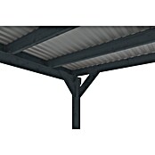 SKAN HOLZ Carport (Außenmaß inkl. Dachüberstand (B x T): 5,57 x 7,08 m, Doppelcarport, Anthrazit) | BAUHAUS