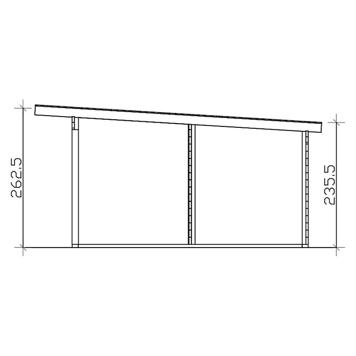Skan Holz Gartenhaus Arnheim (Außenmaß inkl. Dachüberstand (B x T): 720 x 539 cm, Holz, Schiefergrau) | BAUHAUS