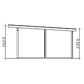 Skan Holz Gartenhaus Arnheim (Außenmaß inkl. Dachüberstand (B x T): 720 x 539 cm, Holz, Schiefergrau) | BAUHAUS