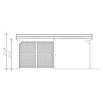 SKAN HOLZ Carport (Außenmaß inkl. Dachüberstand (B x T): 5,57 x 7,08 m, Doppelcarport, Schiefergrau) | BAUHAUS