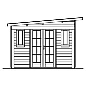 Skan Holz Gartenhaus Dilbeek (Außenmaß inkl. Dachüberstand (B x T): 553 x 380 cm, Holz, Natur) | BAUHAUS