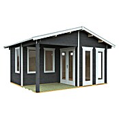 SKAN HOLZ Gartenhaus Utrecht (Außenmaß inkl. Dachüberstand (B x T): 520 x 440 cm, Holz, Schiefergrau) | BAUHAUS