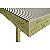 SKAN HOLZ Carport (Außenmaß inkl. Dachüberstand (B x T): 5,57 x 7,08 m, Doppelcarport, KDI Grün) | BAUHAUS
