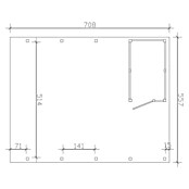 SKAN HOLZ Carport (Außenmaß inkl. Dachüberstand (B x T): 5,57 x 7,08 m, Doppelcarport, Anthrazit) | BAUHAUS