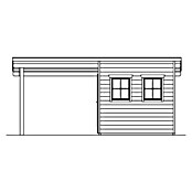 Skan Holz Gartenhaus Dilbeek (Außenmaß inkl. Dachüberstand (B x T): 553 x 380 cm, Holz, Natur) | BAUHAUS