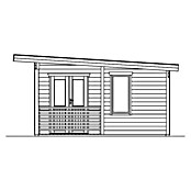 Skan Holz Gartenhaus Arnheim (Außenmaß inkl. Dachüberstand (B x T): 720 x 539 cm, Holz, Schiefergrau) | BAUHAUS