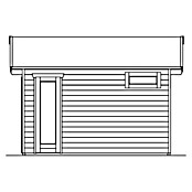 SKAN HOLZ Gartenhaus Utrecht (Außenmaß inkl. Dachüberstand (B x T): 520 x 440 cm, Holz, Schiefergrau) | BAUHAUS