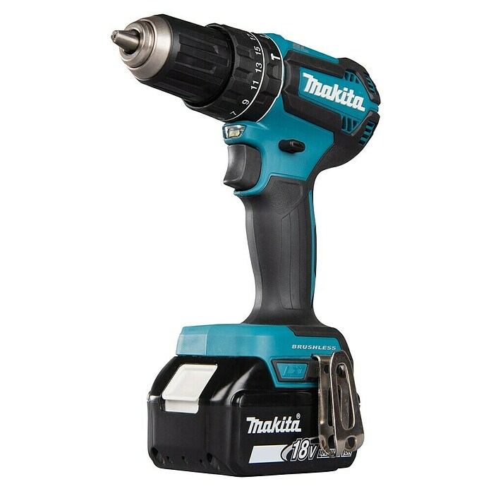 Makita Akku-Schlagbohrschrauber DHP485RFE (18 V, 2 Akkus, 3 Ah, 50 Nm) | BAUHAUS