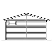 SKAN HOLZ Gartenhaus Utrecht (Außenmaß inkl. Dachüberstand (B x T): 520 x 440 cm, Holz, Schiefergrau) | BAUHAUS