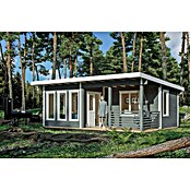 Skan Holz Gartenhaus Arnheim (Außenmaß inkl. Dachüberstand (B x T): 720 x 539 cm, Holz, Schiefergrau) | BAUHAUS